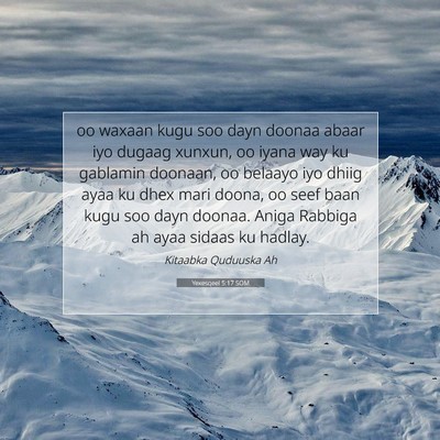 Picture 07 - Yexesqeel 5:17 SOM - oo waxaan kugu soo dayn doonaa abaar iyo dugaag - Bible Verse Picture