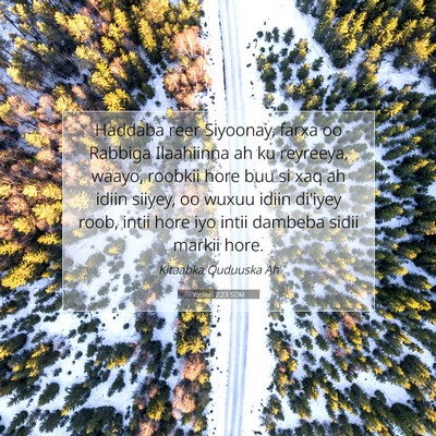Picture 07 - Yoo'eel 2:23 SOM - Haddaba reer Siyoonay, farxa oo Rabbiga - Bible Verse Picture