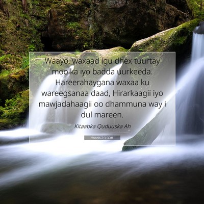 Picture 07 - Yoonis 2:3 SOM - Waayo, waxaad igu dhex tuurtay moolka iyo badda - Bible Verse Picture