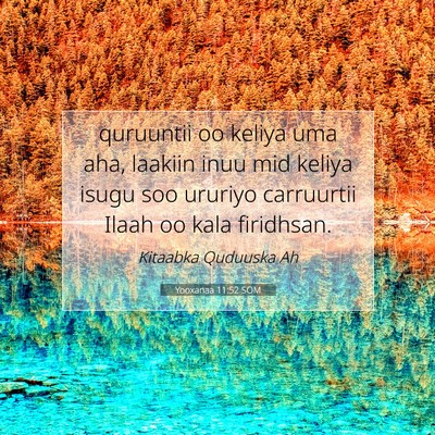 Picture 07 - Yooxanaa 11:52 SOM - quruuntii oo keliya uma aha, laakiin inuu mid - Bible Verse Picture