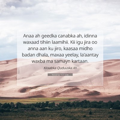 Picture 07 - Yooxanaa 15:5 SOM - Anaa ah geedka canabka ah, idinna waxaad tihiin - Bible Verse Picture