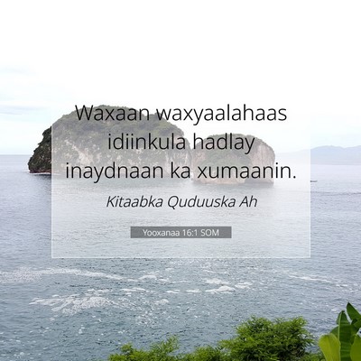 Picture 07 - Yooxanaa 16:1 SOM - Waxaan waxyaalahaas idiinkula hadlay inaydnaan ka - Bible Verse Picture