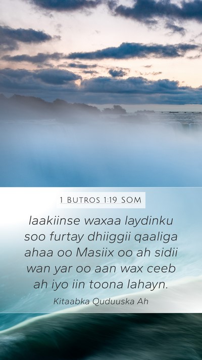 1 Butros 1:19 SOM Bible Verse Image