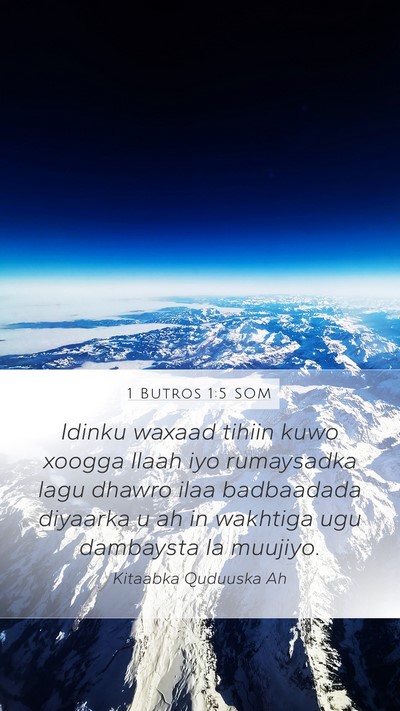 1 Butros 1:5 SOM Bible Verse Image