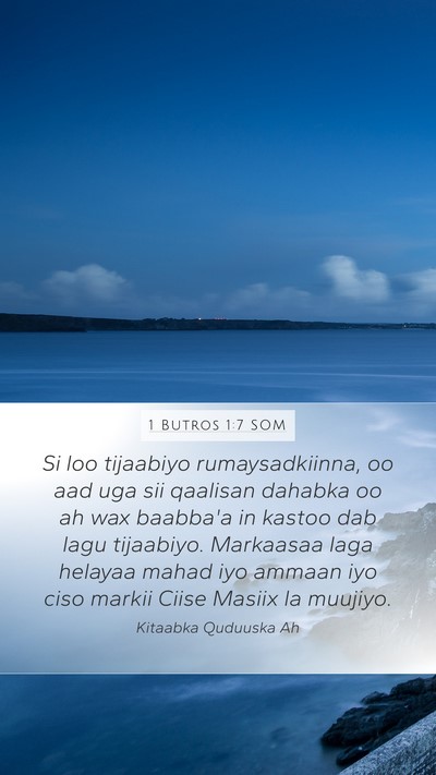 1 Butros 1:7 SOM Bible Verse Image