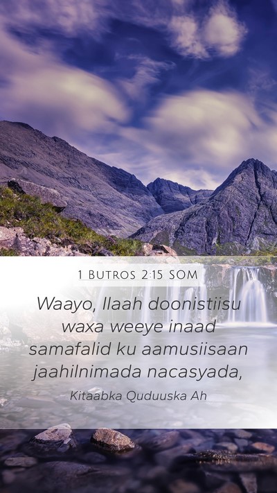1 Butros 2:15 SOM Bible Verse Image