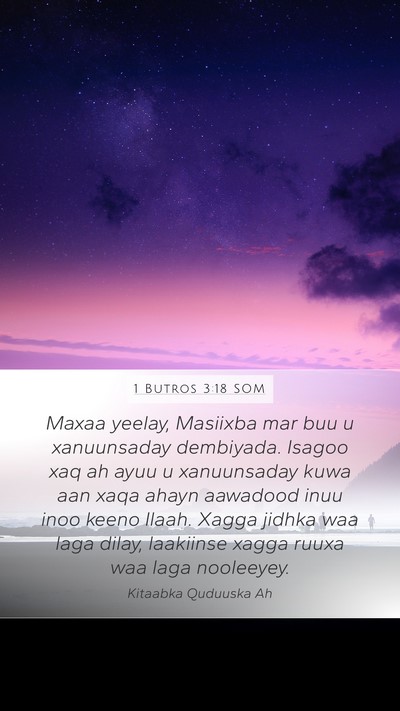1 Butros 3:18 SOM Bible Verse Image