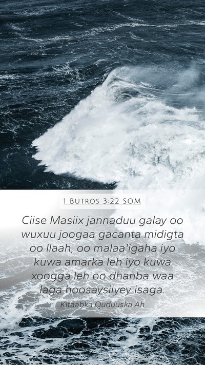 1 Butros 3:22 SOM Bible Verse Image