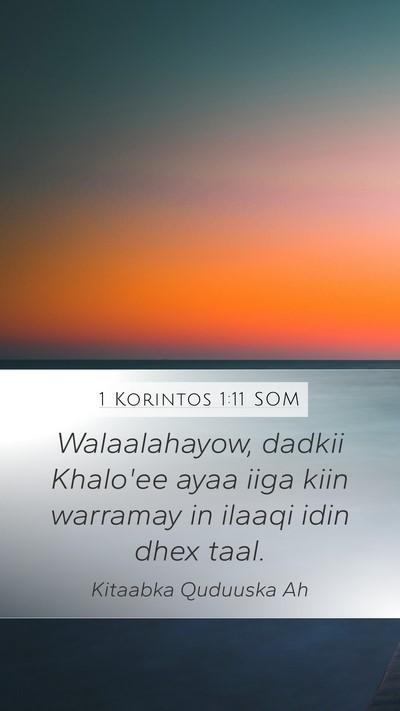 1 Korintos 1:11 SOM Bible Verse Image