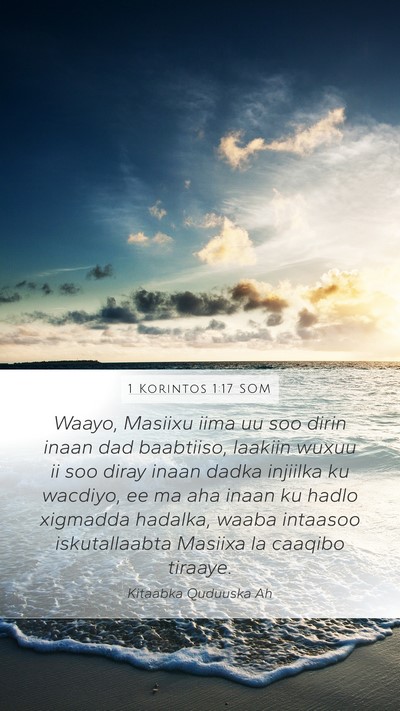 1 Korintos 1:17 SOM Bible Verse Image