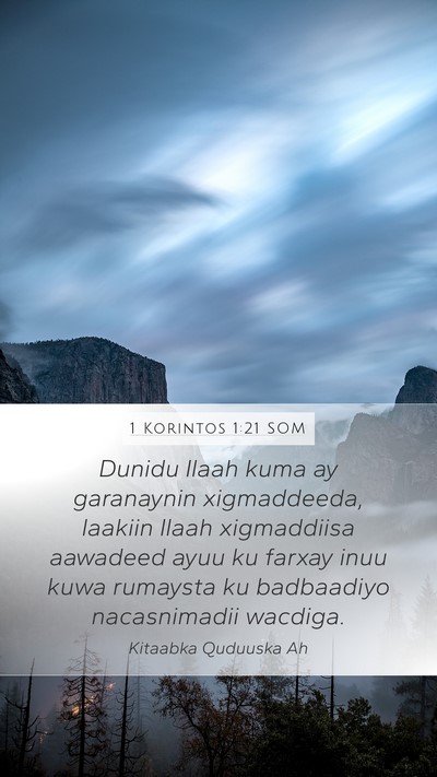 1 Korintos 1:21 SOM Bible Verse Image