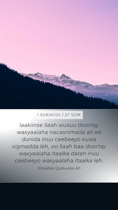 1 Korintos 1:27 SOM Bible Verse Image