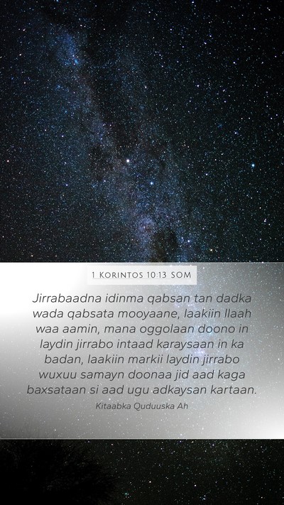 1 Korintos 10:13 SOM Bible Verse Image