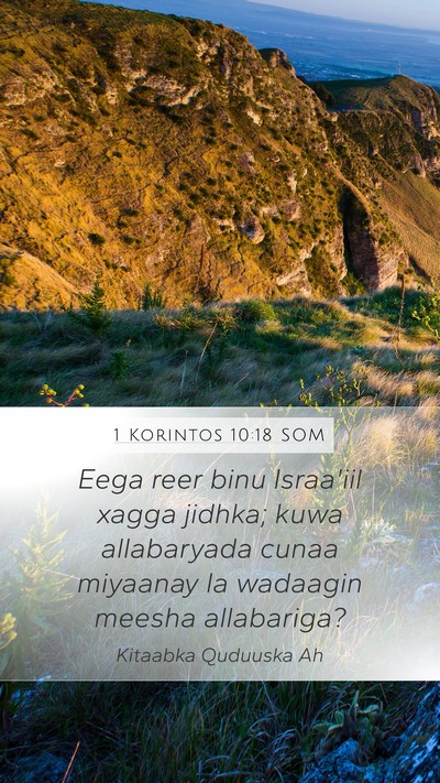 1 Korintos 10:18 SOM Bible Verse Image