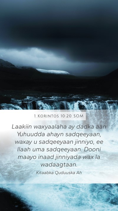 1 Korintos 10:20 SOM Bible Verse Image