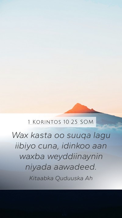 1 Korintos 10:25 SOM Bible Verse Image