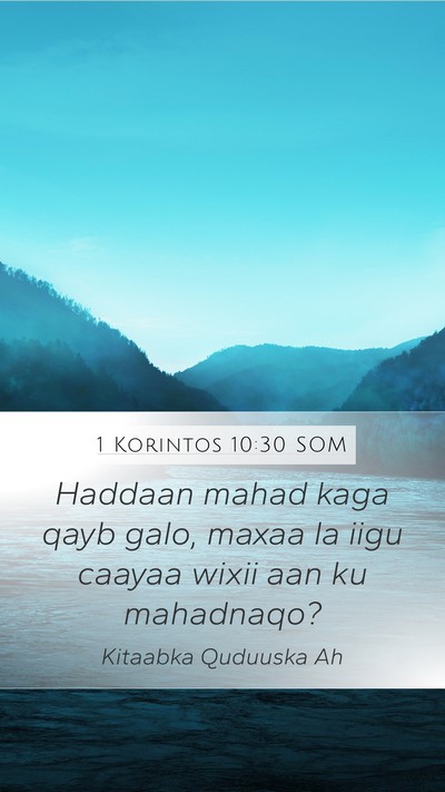 1 Korintos 10:30 SOM Bible Verse Image