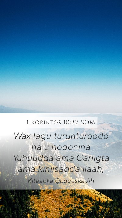 1 Korintos 10:32 SOM Bible Verse Image