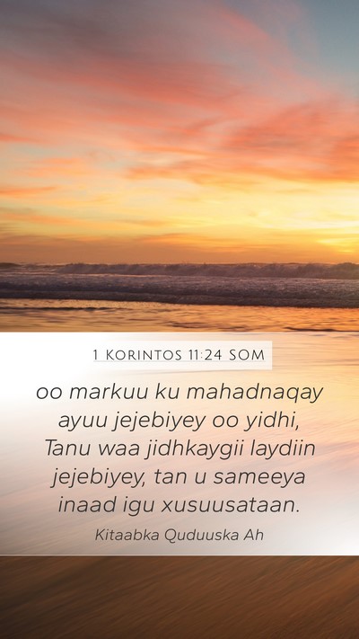 1 Korintos 11:24 SOM Bible Verse Image