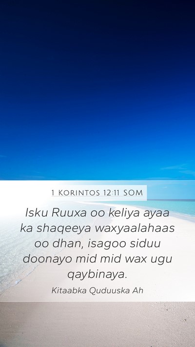 1 Korintos 12:11 SOM Bible Verse Image