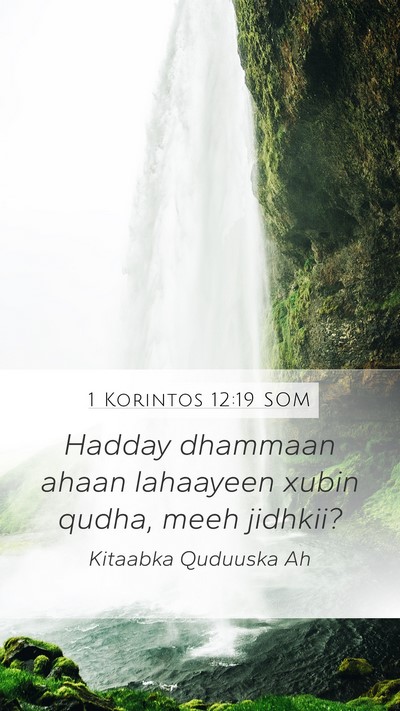 1 Korintos 12:19 SOM Bible Verse Image