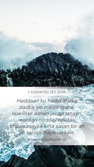 1 Korintos 13:1 SOM Bible Verse Image