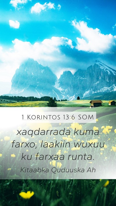 1 Korintos 13:6 SOM Bible Verse Image