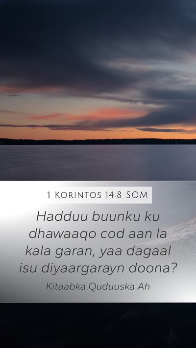 1 Korintos 14:8 SOM Bible Verse Image