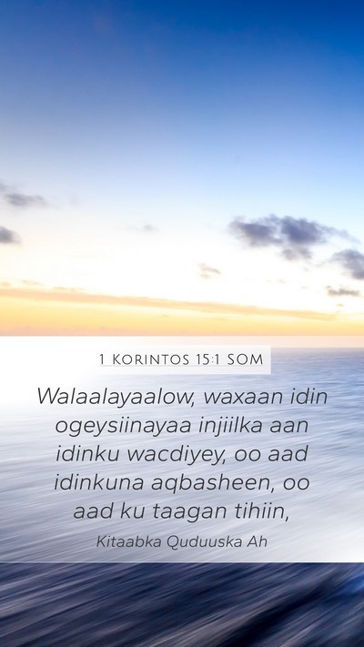 1 Korintos 15:1 SOM Bible Verse Image