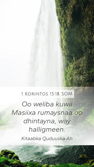 1 Korintos 15:18 SOM Bible Verse Image