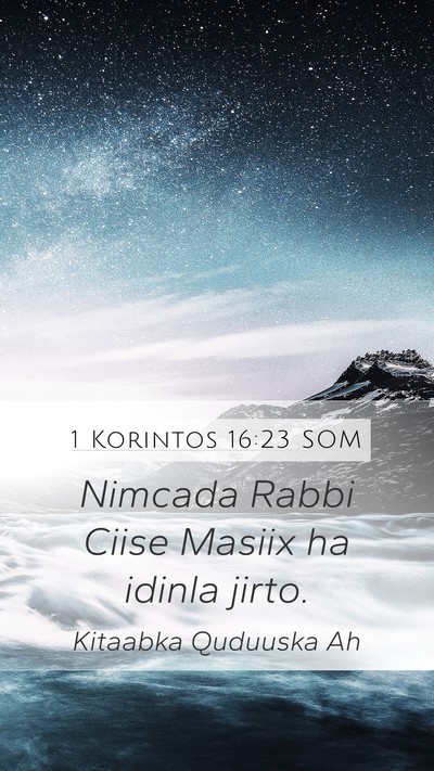 1 Korintos 16:23 SOM Bible Verse Image