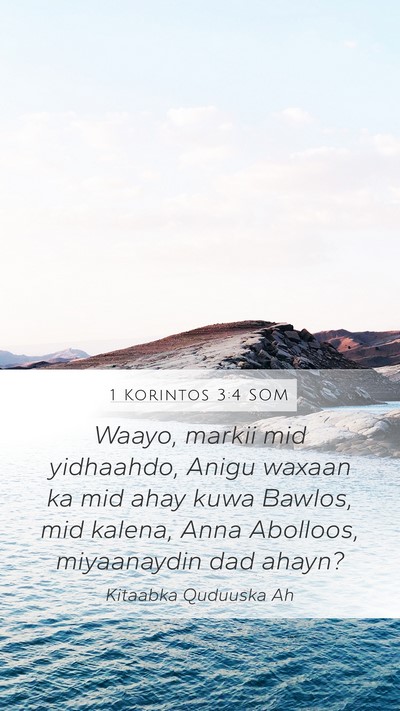 1 Korintos 3:4 SOM Bible Verse Image