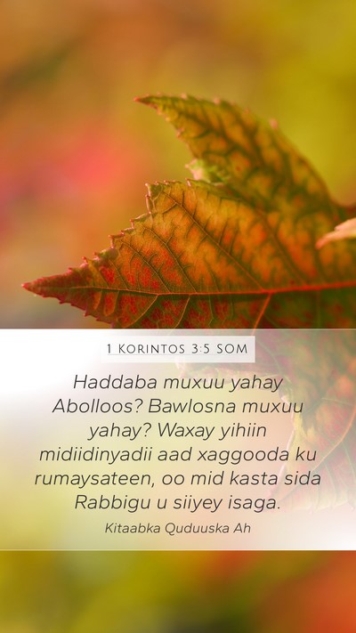 1 Korintos 3:5 SOM Bible Verse Image
