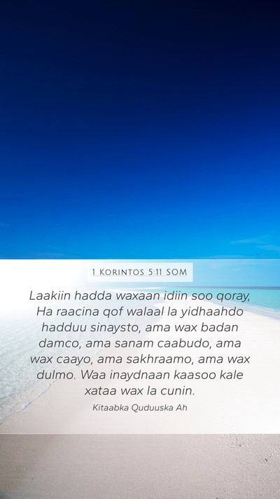 1 Korintos 5:11 SOM Bible Verse Image