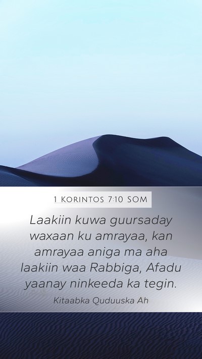 1 Korintos 7:10 SOM Bible Verse Image