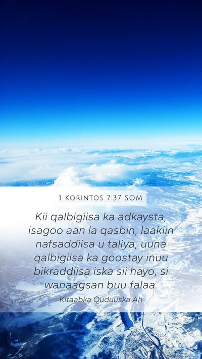 1 Korintos 7:37 SOM Bible Verse Image