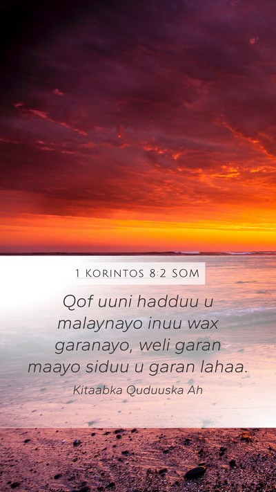 1 Korintos 8:2 SOM Bible Verse Image