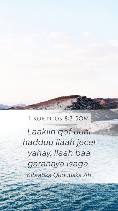 1 Korintos 8:3 SOM Bible Verse Image