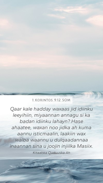 1 Korintos 9:12 SOM Bible Verse Image