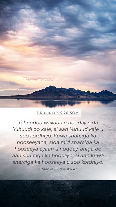 1 Korintos 9:20 SOM Bible Verse Image