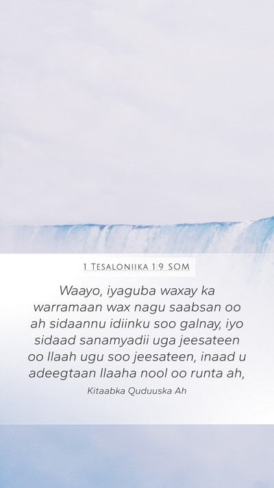 1 Tesaloniika 1:9 SOM Bible Verse Image