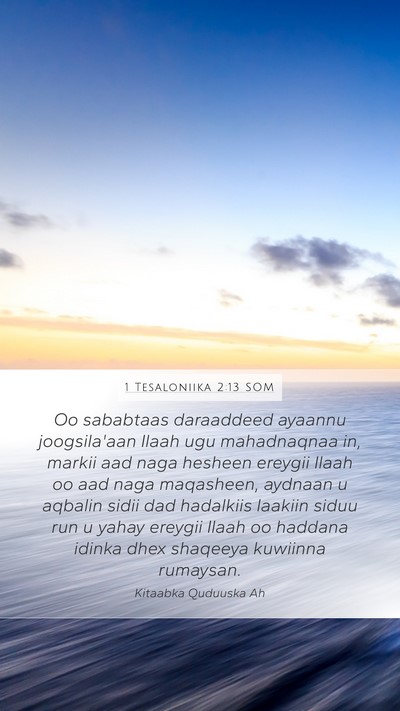1 Tesaloniika 2:13 SOM Bible Verse Image