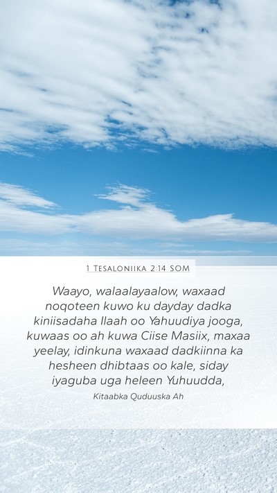 1 Tesaloniika 2:14 SOM Bible Verse Image