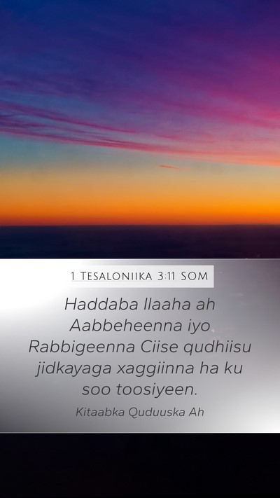 1 Tesaloniika 3:11 SOM Bible Verse Image