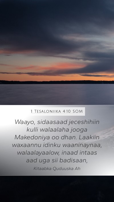 1 Tesaloniika 4:10 SOM Bible Verse Image