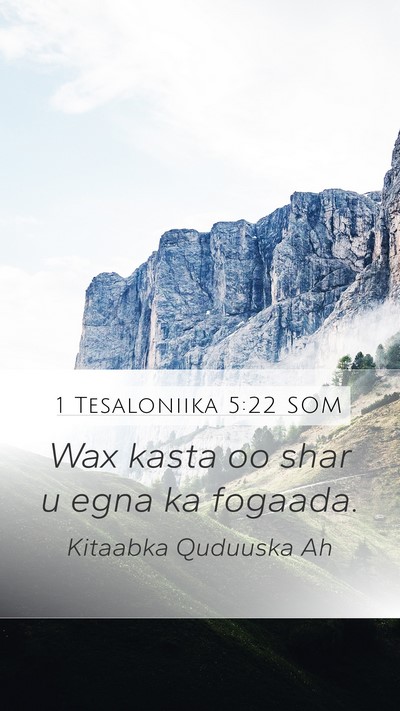 1 Tesaloniika 5:22 SOM Bible Verse Image