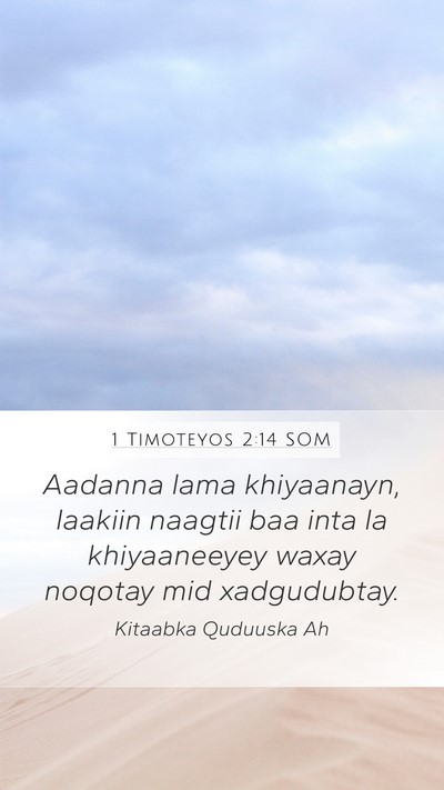 1 Timoteyos 2:14 SOM Bible Verse Image