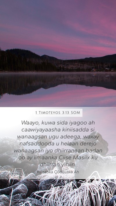 1 Timoteyos 3:13 SOM Bible Verse Image