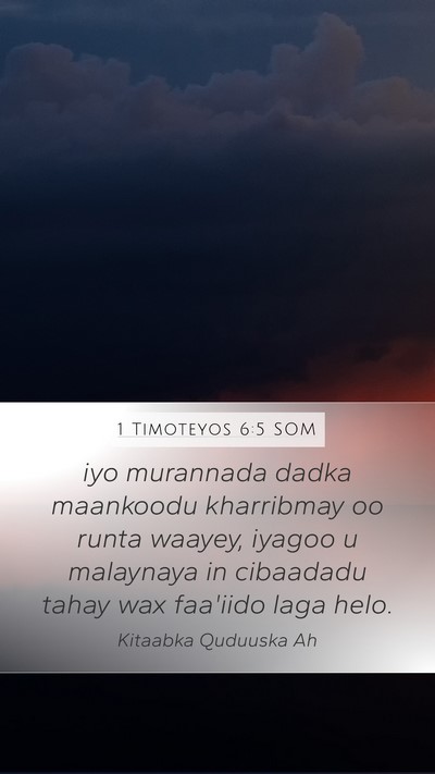 1 Timoteyos 6:5 SOM Bible Verse Image
