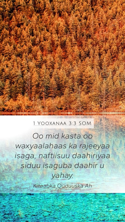 1 Yooxanaa 3:3 SOM Bible Verse Image